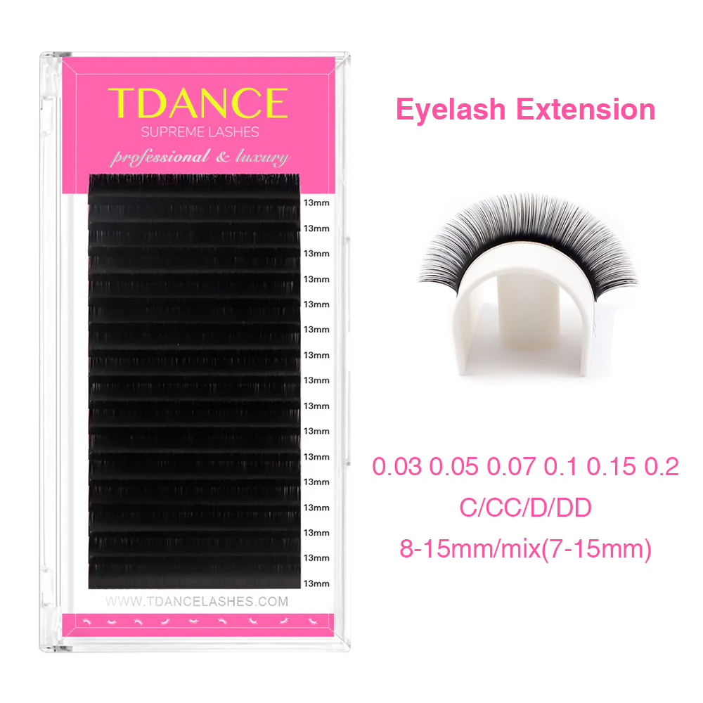 Eyelash Extension Korean - TDANCE まつげエクステンション 16 行韓国 PBT C/CC/D/DD