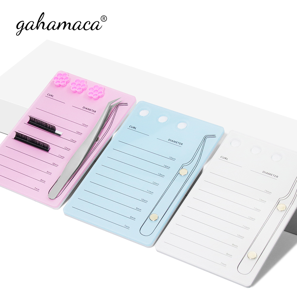 Eyelash Extension Maps - Gacaca-個々のつけまつげ用のアクリルパッド,まつげエクステ用のパレット