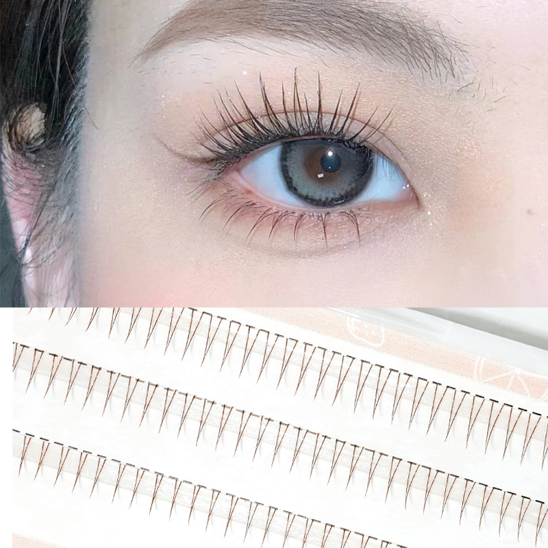 Eyelash Extension Korean - J カール V シェイプ下まつげコミックアイまつげナチュラルボトムまつげソフトマンガまつげ束まつげクラスター韓国メイク