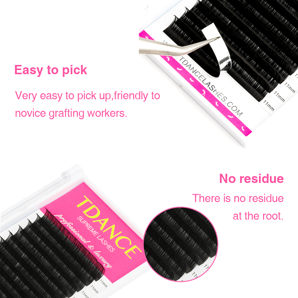 TDANCE まつげエクステンション 16 行韓国 PBT  - Eyelash Extension Korean のレビューと価格