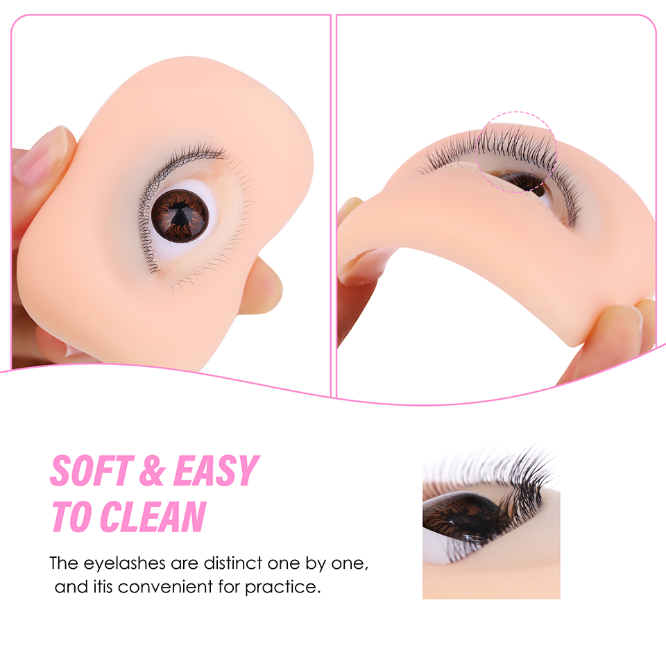 3層まつげ付き再利用可能なマネキンアイ、まつげエクステ練習用 - Eyelash Extension Aftercare のレビューと価格