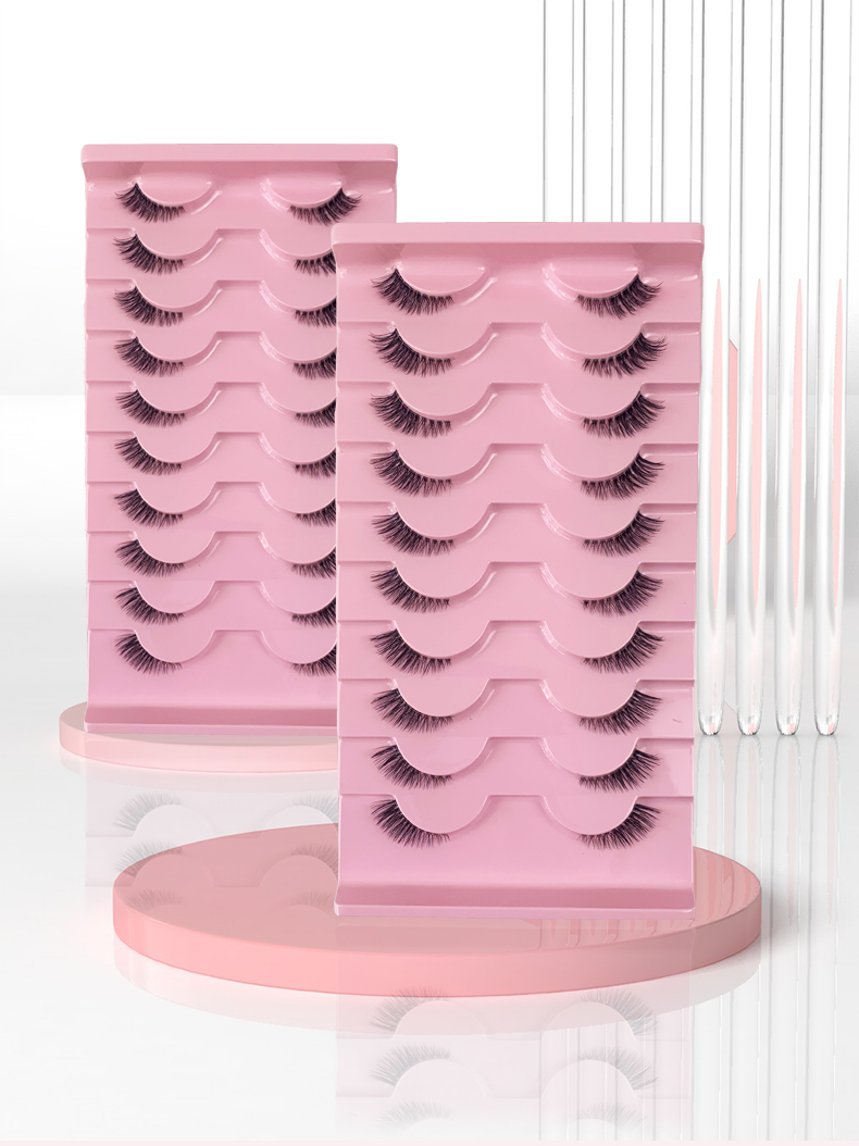 AMSDCN 10 ペアの 3D 合成ミンクまつげ、高品質エ - Eyelash Extension Medium のレビューと価格