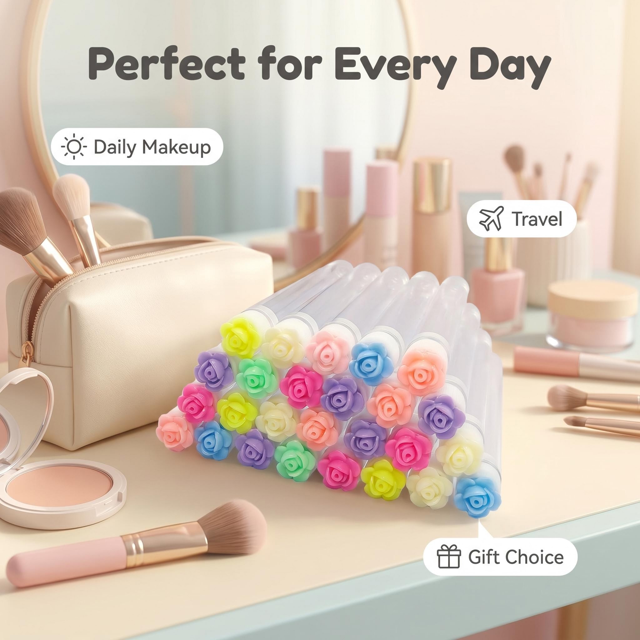 50 個再利用可能なローズまつげブラシチューブまつげエクステ - Eyelash Extension For Beginners のレビューと価格