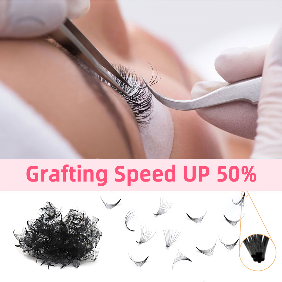 Premade pointyベースのルーズファンまつげ、中程 - Eyelash Extension Medium のレビューと価格