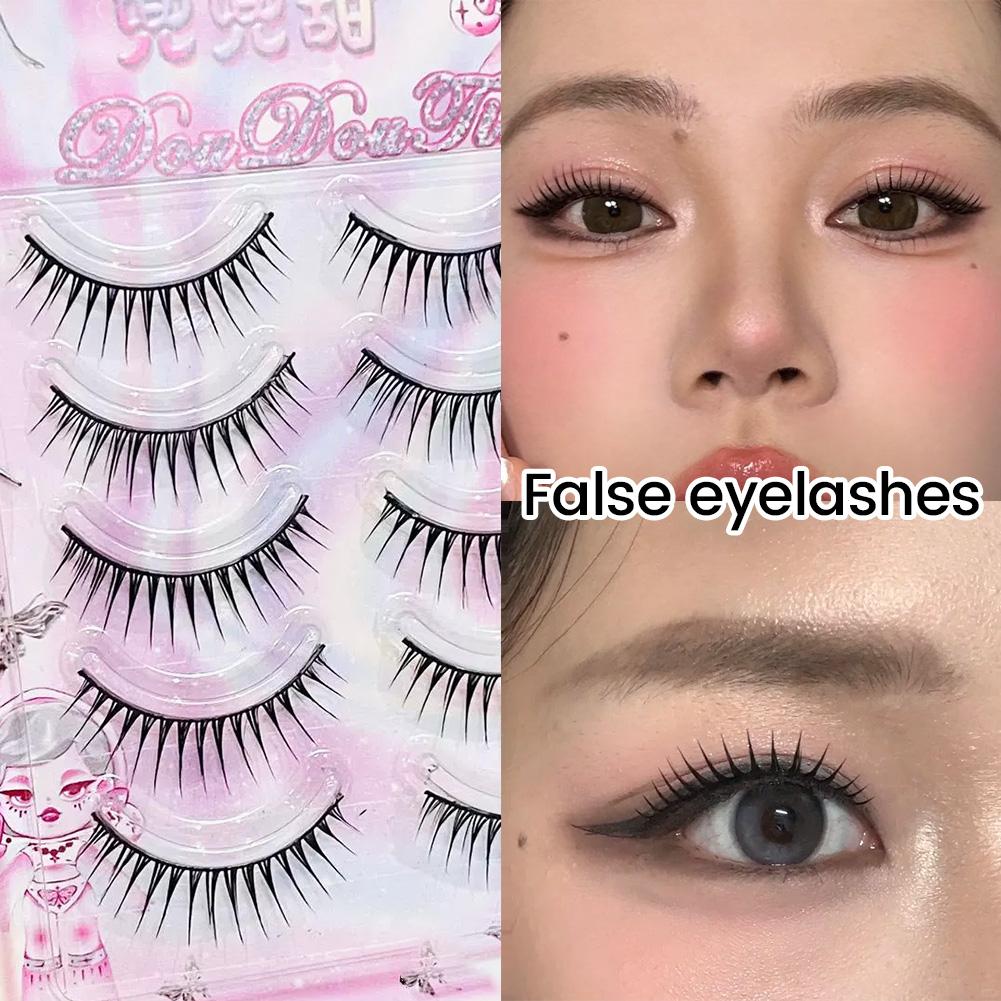 5 ペア韓国漫画つけまつげナチュラルスパイキーウィスピーフェ - Eyelash Extension Korean のレビューと価格