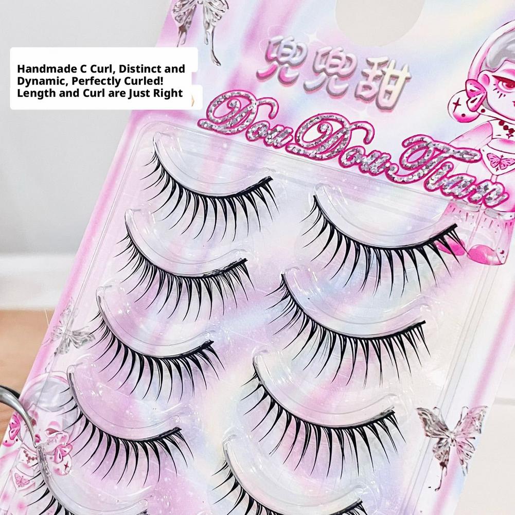5 ペア韓国漫画つけまつげナチュラルスパイキーウィスピーフェ - Eyelash Extension Korean のレビューと価格