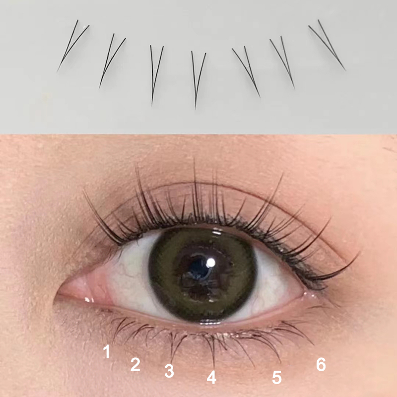 J カール V シェイプ下まつげコミックアイまつげナチュラル - Eyelash Extension Korean のレビューと価格