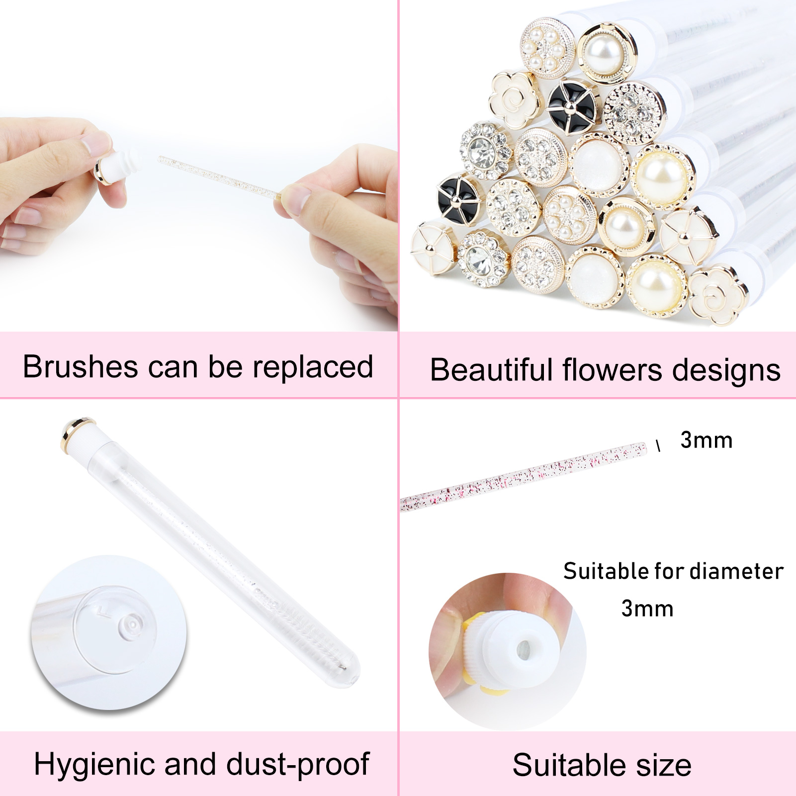 マスカラワンドチューブ 20 個再利用可能なラッシュスプーリ - Eyelash Extension For Beginners のレビューと価格