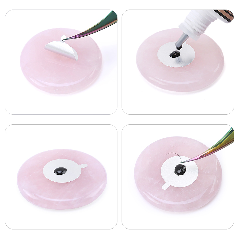 つけまつげ用接着剤パレット,メイクアップアクセサリー,翡翠石 - Eyelash Extension Maps のレビューと価格