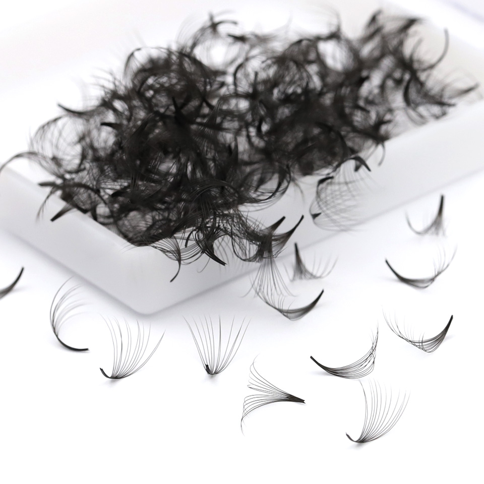 AGUUD 3D に 16D 薄いとがったベース既成ファンル - Eyelash Extension Medium のレビューと価格