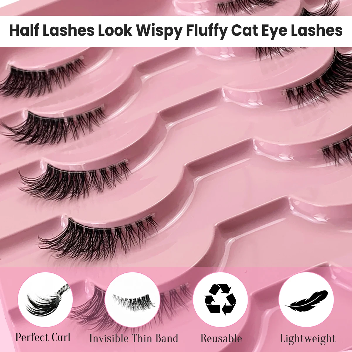 AMSDCN 10 ペアの 3D 合成ミンクまつげ、高品質エ - Eyelash Extension Medium のレビューと価格