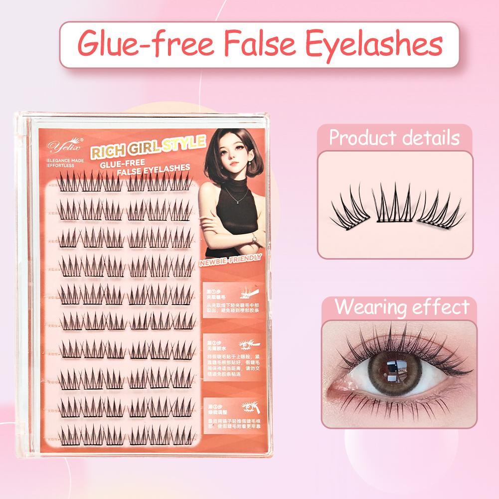 韓国製接着剤不要つけまつげ DIY 自己粘着クラスタまつげ  - Eyelash Extension Korean のレビューと価格