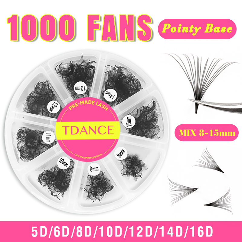 TDANCE 1000 ファン ルースファン 混合長さ とが - Eyelash Extension Medium のレビューと価格