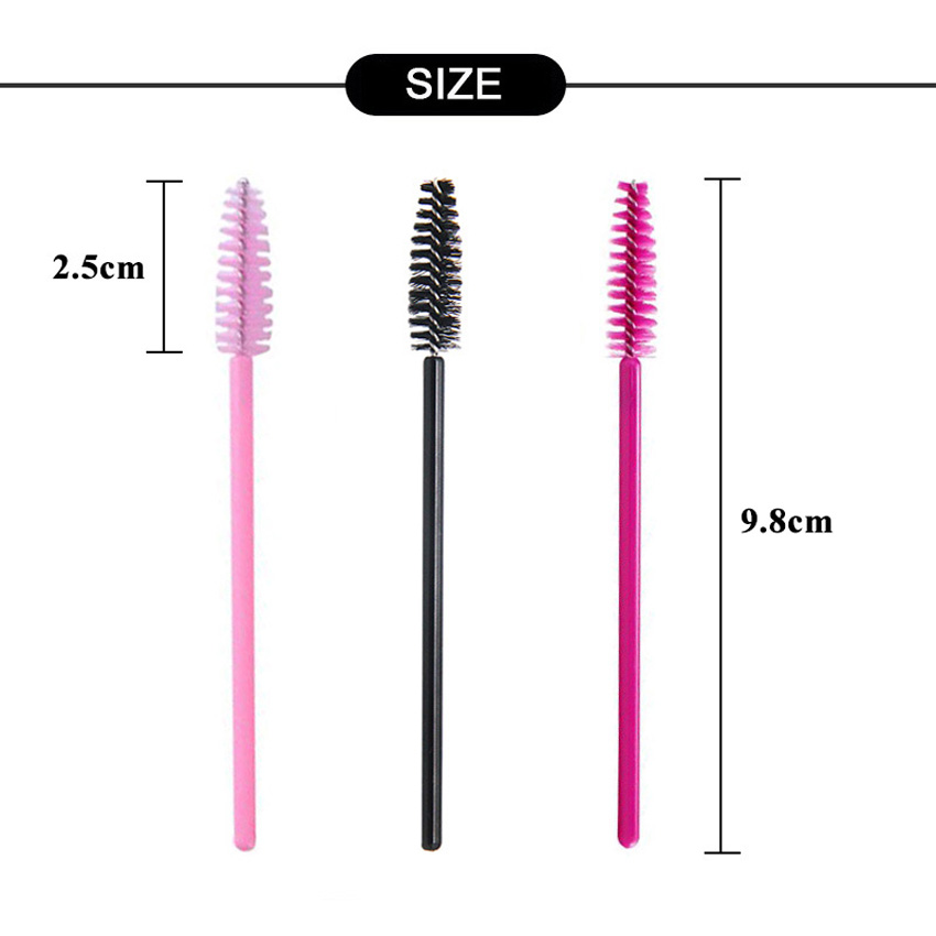 100 個使い捨てマイクロまつげコームブラシスプーラーメイク - Eyelash Extension For Beginners のレビューと価格